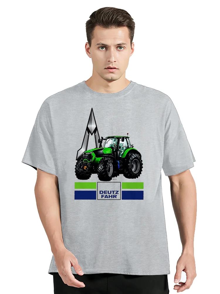 Deutz Fahr Trattore Maglietta da Uomo Estate Girocollo Maglietta in Cotone Hip Hop T-shirt Abbigliamento Top Oversize