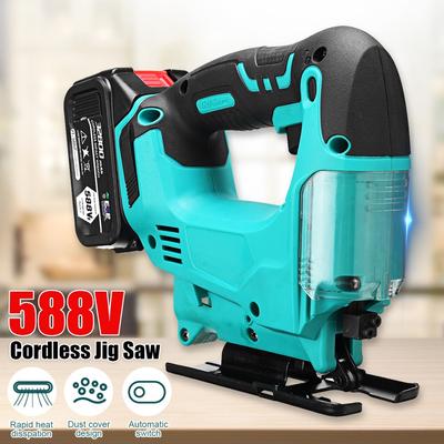 120mm 588V 3500RPM Cordless Jigsaw Electric Jig Saw Portable Multi-Function Woodworking Power Tool for Makita Battery