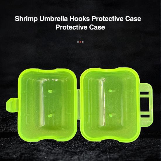 10Pcs Shrimp Umbrella Hooks Protective Cases Transparent Lightweight Compact Size Squid Jig Covers Hook Storage Cases