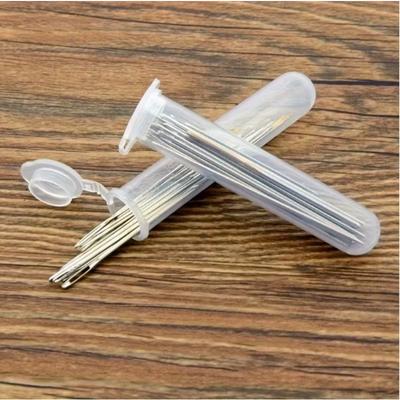 Clear Plastic Needle Storage Tubes Organizer for Sewing Needles Pins Beads Transparent Craft Container with Secure Caps