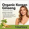 Bio Koreanische Ginsengwurzel 1000mg 120 Vegane Kapseln Nahrungsergänzungsmittel