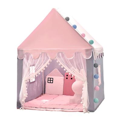 Large  Children Toy Tent 1.35M Wigwam Folding Kids Tents Tipi Baby Play House Girls Pink Princess Castle Child Room