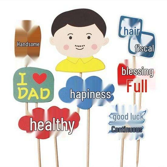 Father's Day Cake Topper: Healthy & Happy Birthday Dad Figurine