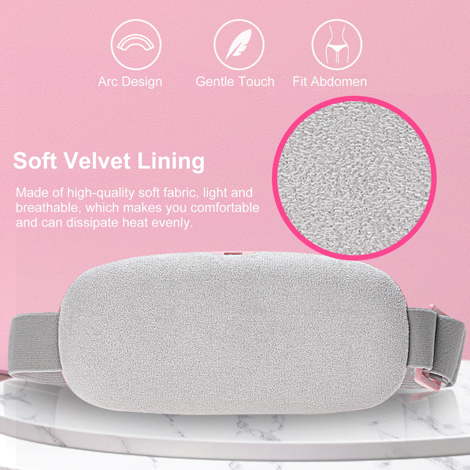 

Портативный беспроводной нагревательный пояс Электрический пояс для талии Устройство для женщин Массажер для талии Живот Талия Живот Матка розовый