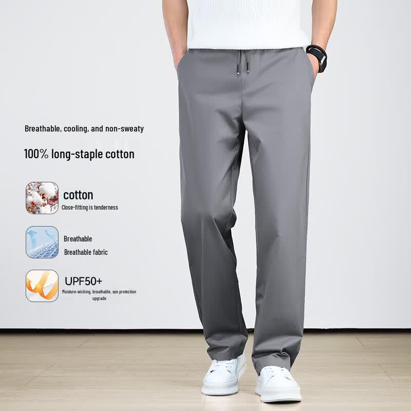 Romon Men s Ice Silk Casual Pants 6XL