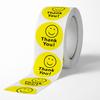 Smile Thank You Stickers,Yellow Smiley Face Thank You Stickers ,Happy Face Mailing Labels 500pcs Round Circle Adhesive Stickers