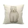 Simple Animal Pattern Collection Digital printing short plush pillow covers for car sofa office cushion cover home goods