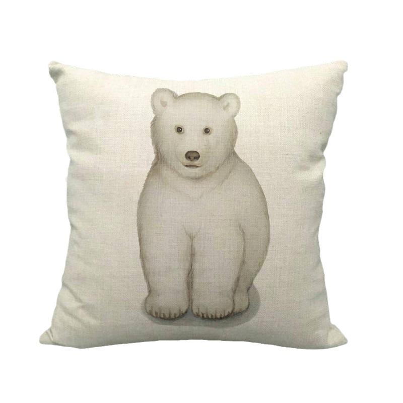 Simple Animal Pattern Collection Digital printing short plush pillow covers for car sofa office cushion cover home goods