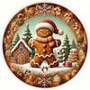 Vintage Gingerbread Man Iron Metal Wreath Wall Plaque Home Decor Gift Christmas Halloween