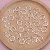 30Pcs Silver Plated Hexagon Charms Honeycomb Connectors For Jewelry Making Diy Bracelet Earrings Accessories