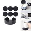 6Pcs Round Silicone Drink Coasters Heat Resistant Protects Tables From Heat Damage Cup Mugs Mats For Home Kitchens