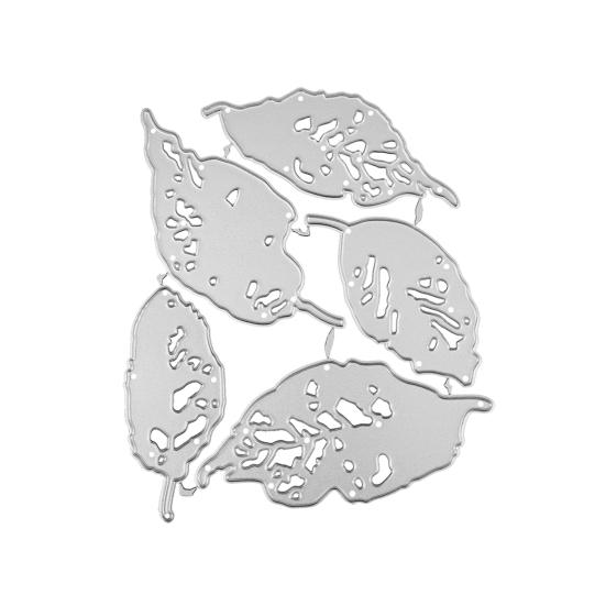 5Pcs Metal Leaf Cutting Dies  Carbon Steel Embossing Stencils for Card Making