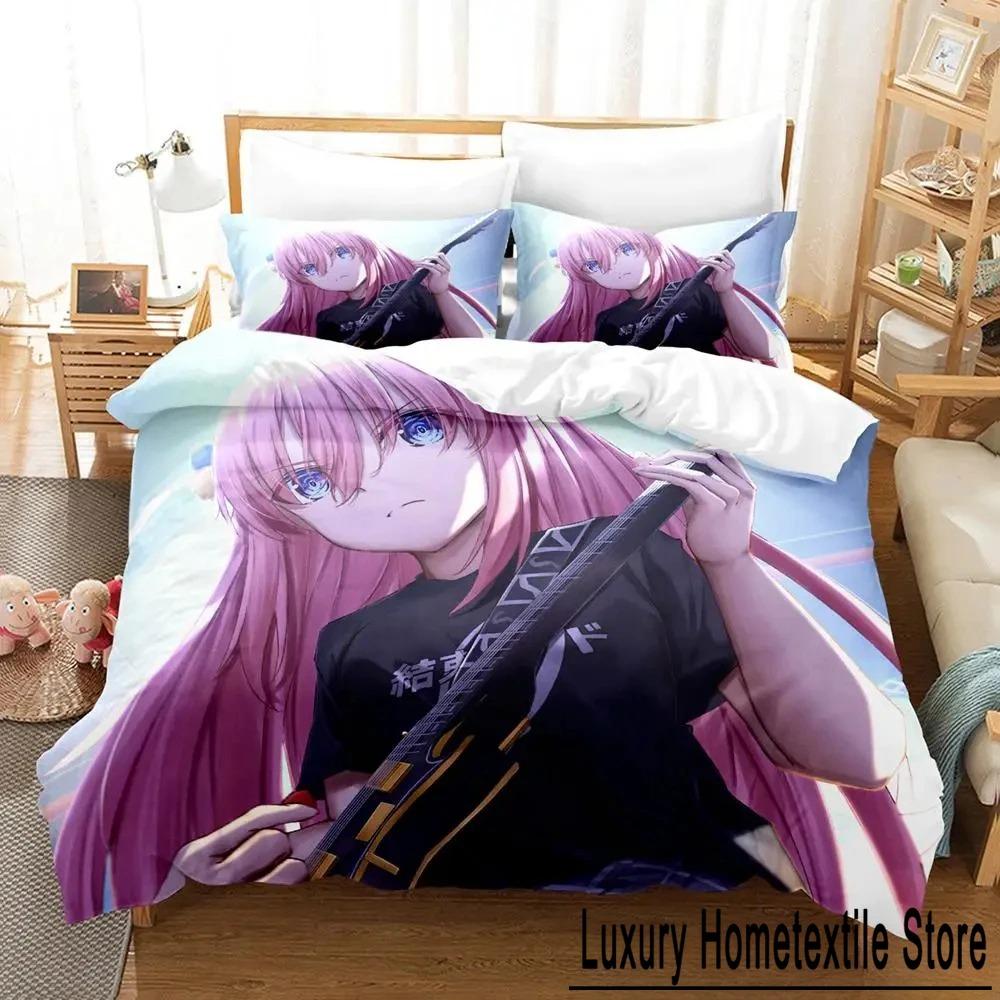 

New Gotou Hitori Bedding Set Single Twin Full Queen King Size Bed Set Adult Kid Bedroom Duvet cover Sets Anime parure de lit Bed Tool 70x133cm 2pcs