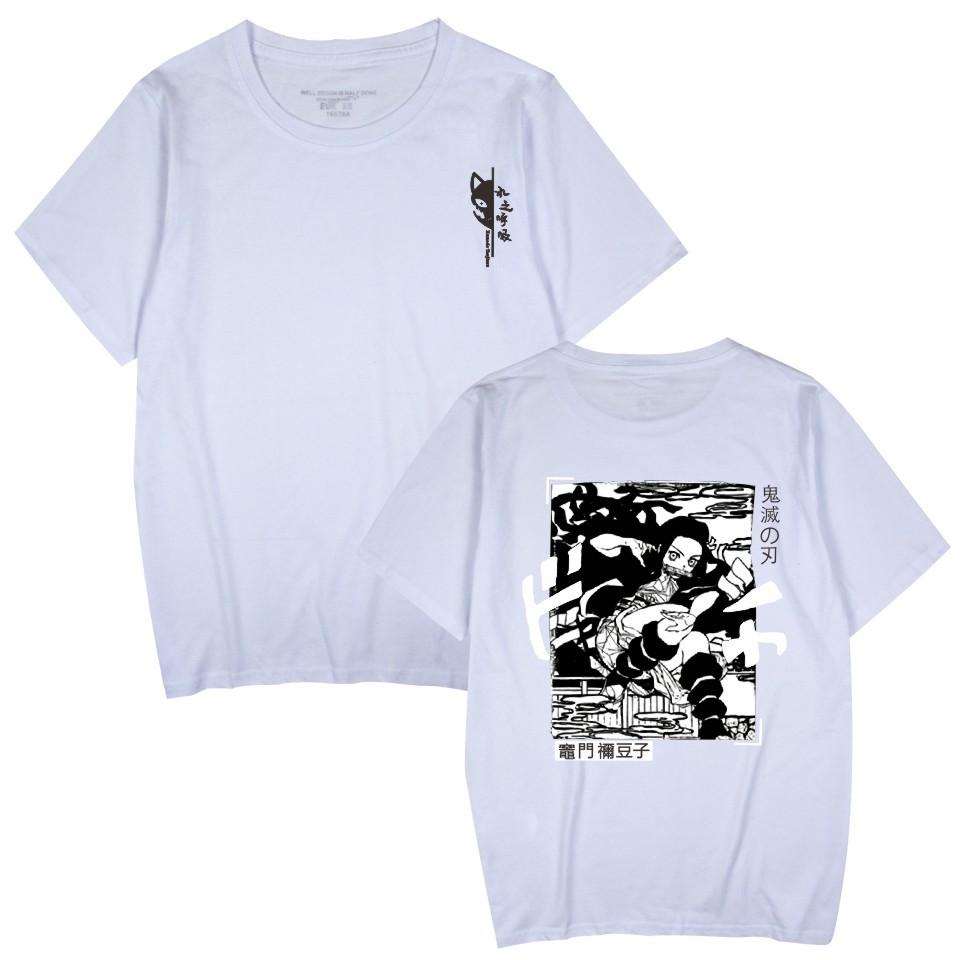 Japan Demon Slayer anime-themed short-sleeved T-shirts for men and women summer printed T-shirts 0038