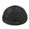 Washed denim light board melon hat men's and women's street personality fashion brimless landlord hat hip hop trend yuppie hat