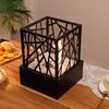 Bioethanol Fireplace Dining Table Fireplace With Glass and Cover Best Gift Smokeless Real Fire Pit For Home Hotel