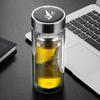 Fuguang Double-Walled Borosilicate Glass Tea Separation Mug