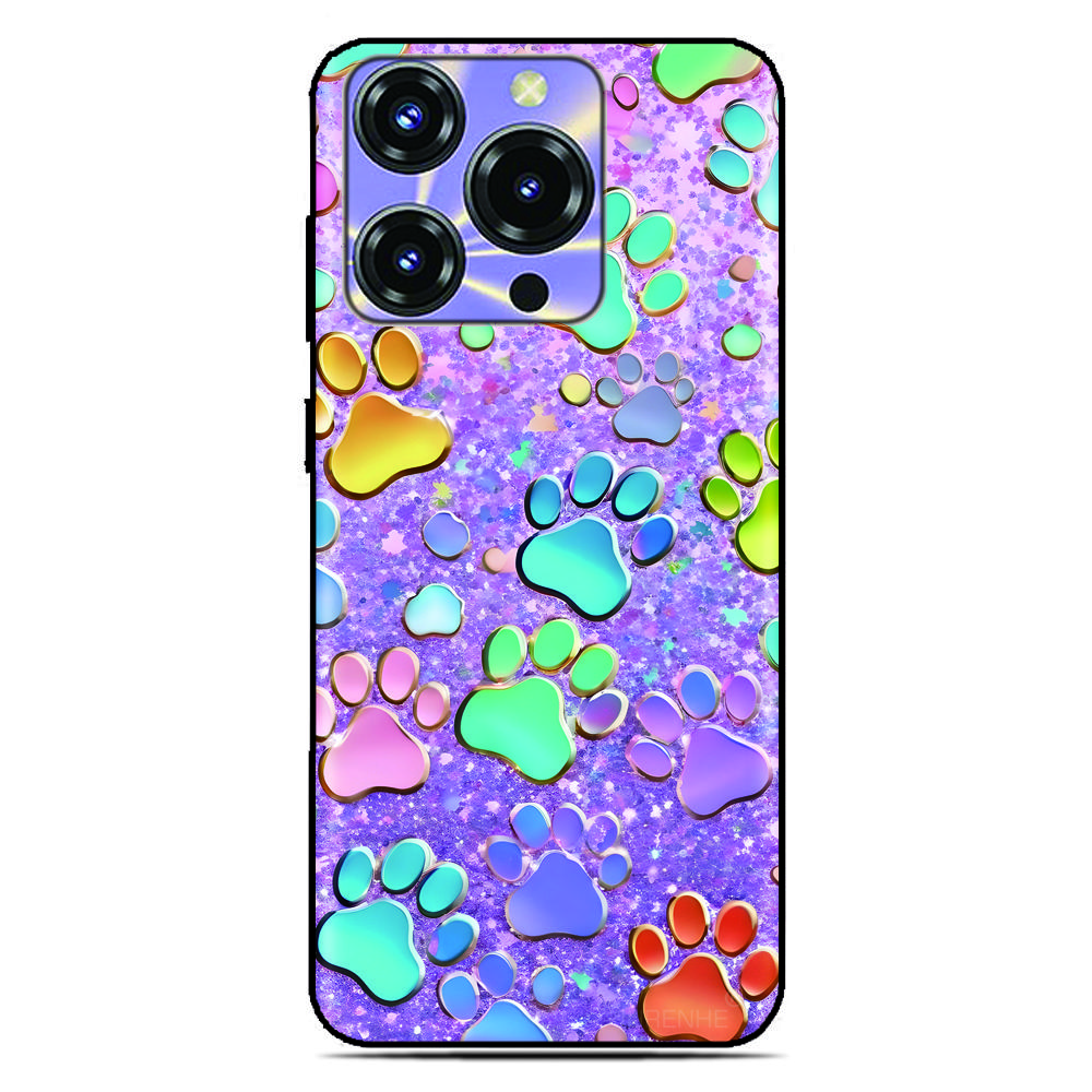 Dog Paw Print Back Cover for Sony Xperia 10 1 VII VI 5 II III IV V 2023 XZ5 XZ4 XZ3 XZ2 Compact XA1 XA2 TPU Soft Phone Case