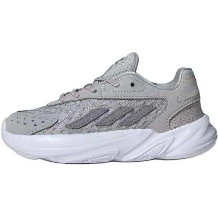 Adidas Originals Ozelia EL Retro Classic Durable Low-Top Casual Shoes Kids Sneaker Gray White JH7821