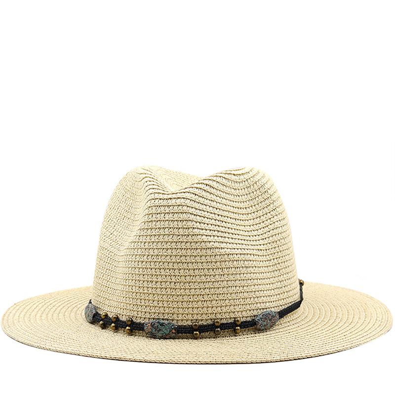 European and American straw hat dame top hat men's and women's spring and summer straw fashion sun protection sun hat
