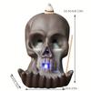 Quemador de incienso con forma de dragón y cascada LED, con reflujo de calavera, para Halloween, decoración del hogar, aromaterapia. (Sin incienso)