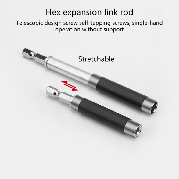 1/4'' Telescopic Magnetic Hex Screwdriver Bit Holder 8000-120mm Extension Rod