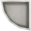 Corner Planter Silver 30 X 30 X 35 Cm Stainless Steel