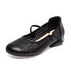 Damen Frühling und Sommer neue Mary Jane Schuhe mit runder Spitze, einpedalig, hohl, flache Schuhe mit flachem Ausschnitt, Damen Freizeitschuhe