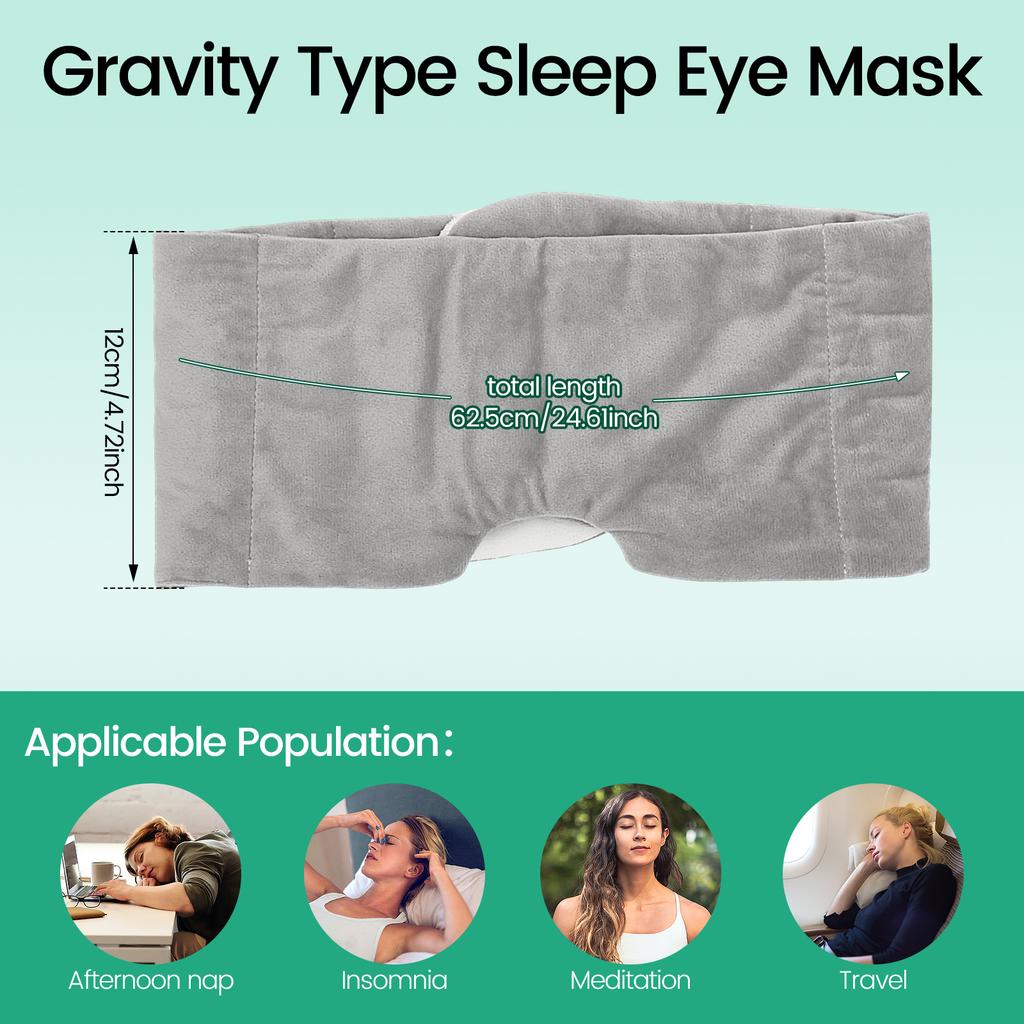 Weighted Eye Mask Sleeping Mask for Light Blocking Travel Eye Blindfold Soft Breathable Nap Sleep Eyeshade Sleeping Patch Cover