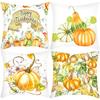 New Thanksgiving Series Pillow Cover English Letter Pumpkin Print Cushion Home Sofa Cushion Cover