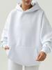 Women's Fashion Solid Color Hooded Loose Plug Sleeve Drawstring Loose Sweatshirt