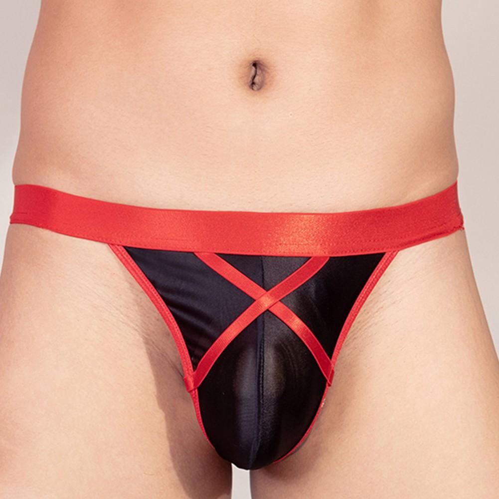 Low Rise Thongs Mens Shiny Underwear G-string Brief Underpants