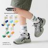 5 Pairs Children's Breathable Mesh Cotton Socks, Cartoon Design for Ages 1-14, Ideal for Spring and Summer