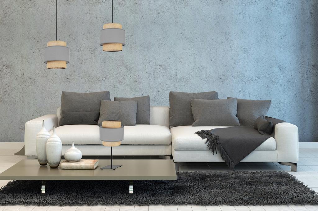 NIGHT TABLE LAMP BOHO JUTA LAMPSHADE 20 CM