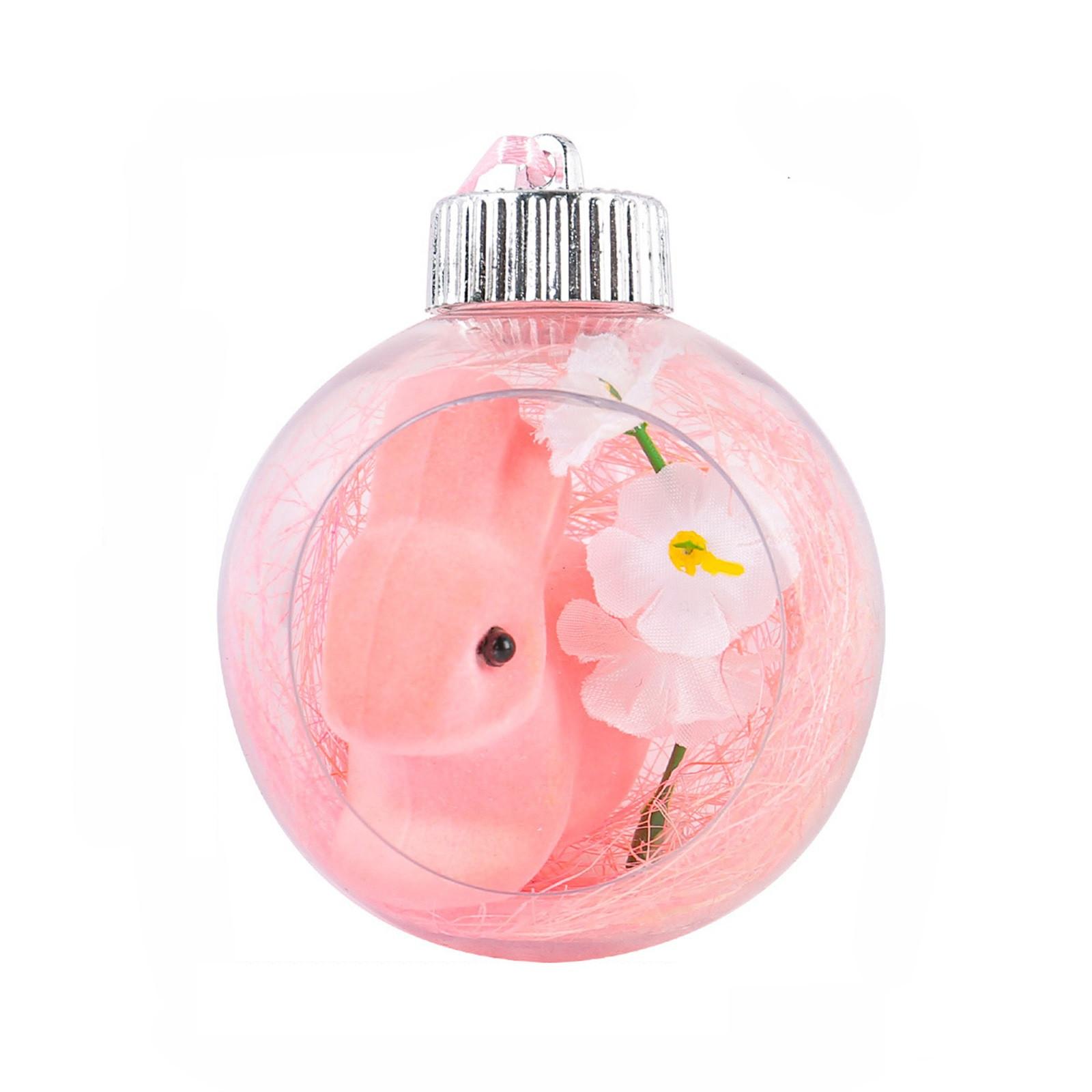 Пасхальный акриловый шар, украшение, прозрачный заяц, подвесной шар, круглый шар, атмосфера, макет, подвеска на окно