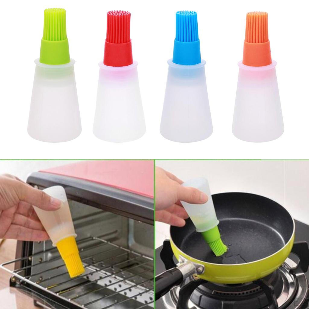 Heat Resistance Silicone Oil Bottle Brush for Grill Baking BBQ Marinate Food fits Pan