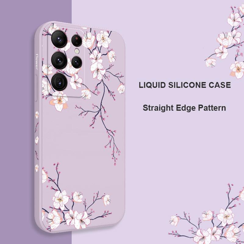 Plum Blossom Phone Case For Samsung Galaxy S25 FE S24 S23 S22 S21 S20 Ultra Plus FE S10 S9 S10E Note 20 Ultra 10 9 Plus Cover