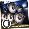 AKOOSY Car Speaker Thick Vibration Sound Quality Car Audio Speaker Easy Universal Design 2-Pack Spacers, Plastic, Reduction, Improvement, Bracket,
