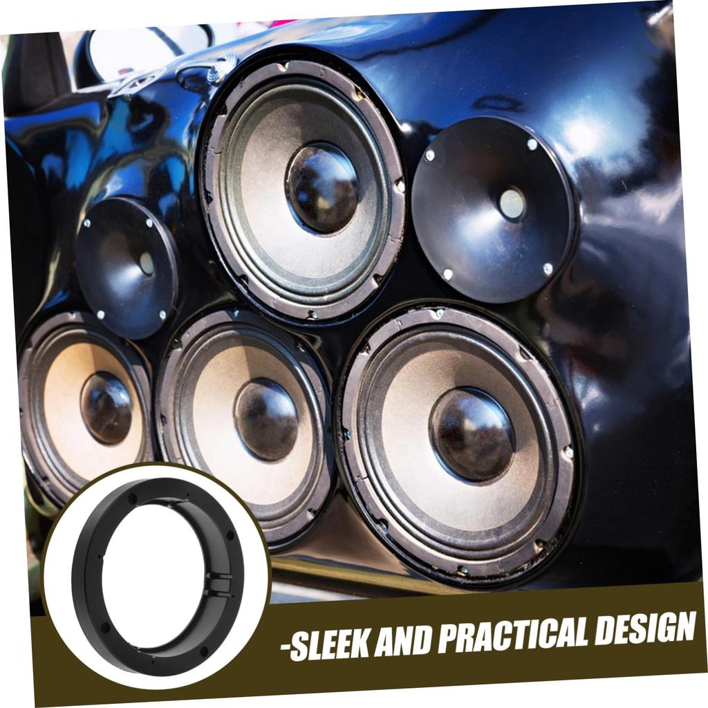 AKOOSY Car Speaker Thick Vibration Sound Quality Car Audio Speaker Easy Universal Design 2-Pack Spacers, Plastic, Reduction, Improvement, Bracket,