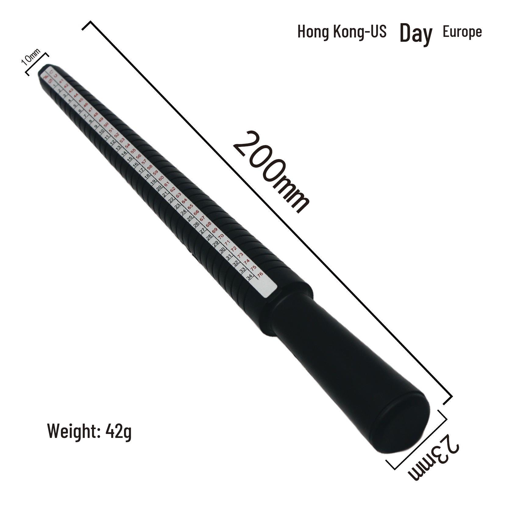 

Multi-Degree Aluminum Ruler & Ring Sizer: English, Japanese, European Measurements for Shaping & Repair