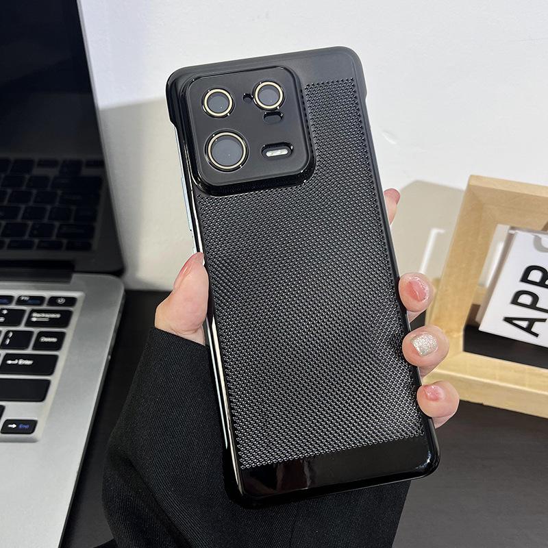 Compatible with Xiaomi 13 ULTRA electroplated cooling mesh phone case, Xiaomi 14 comes with lens protector, shockproof PC hard case