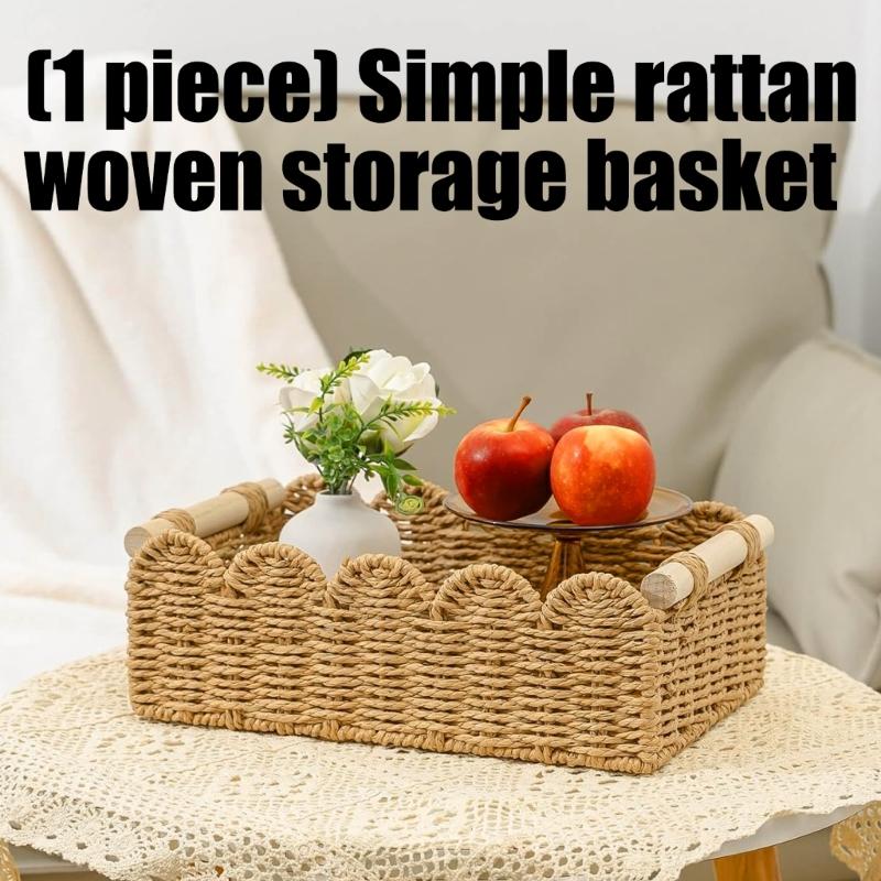 User Friendly Recycled Paper Rope Storage Basket With Fan Shape Edge Ideal For Toilet Paper Holder And Bathroom Decors Items