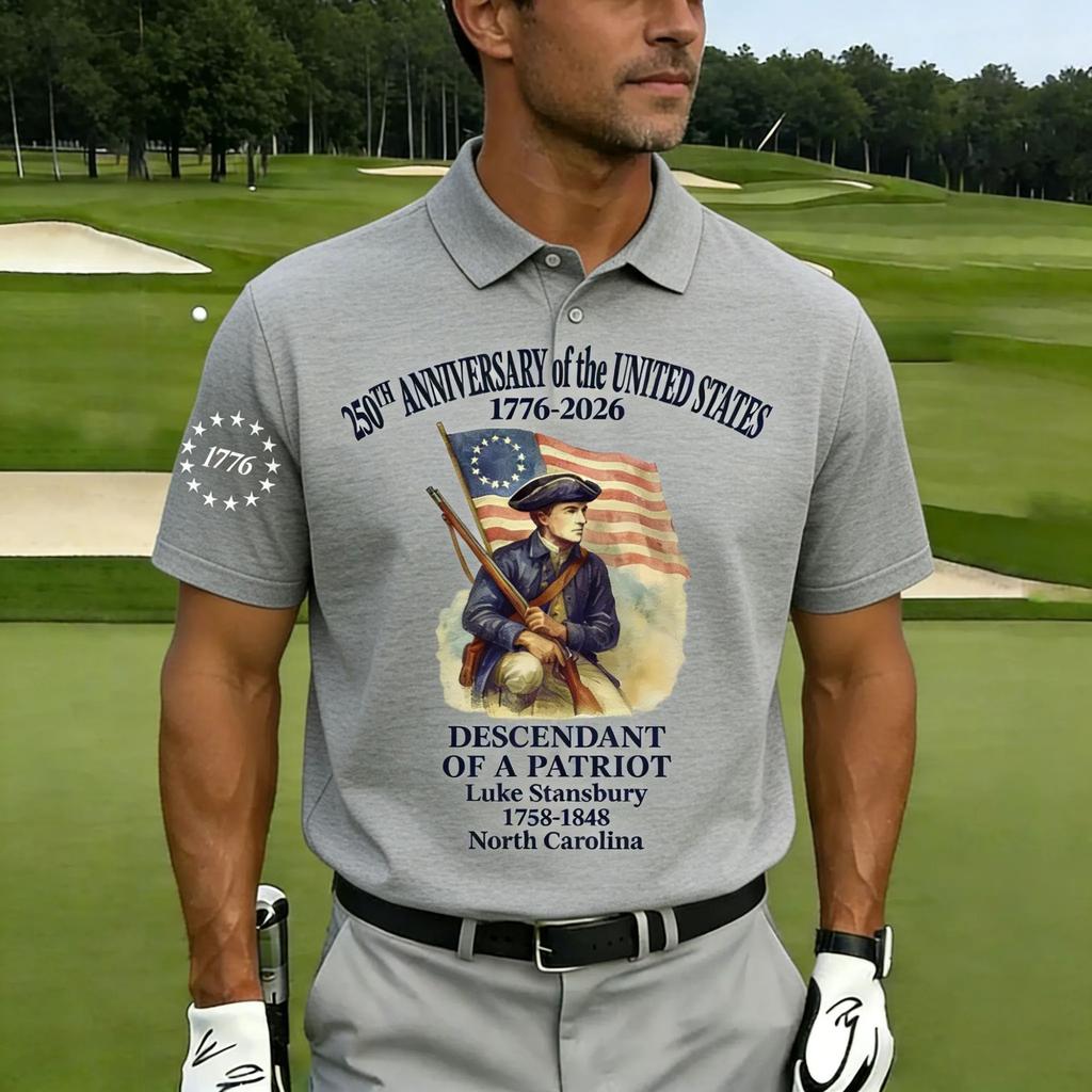 2026 New Men's American Flag 3D Printed Polo Shirt Summer Casual Short Sleeve Lapel Business Sports Top