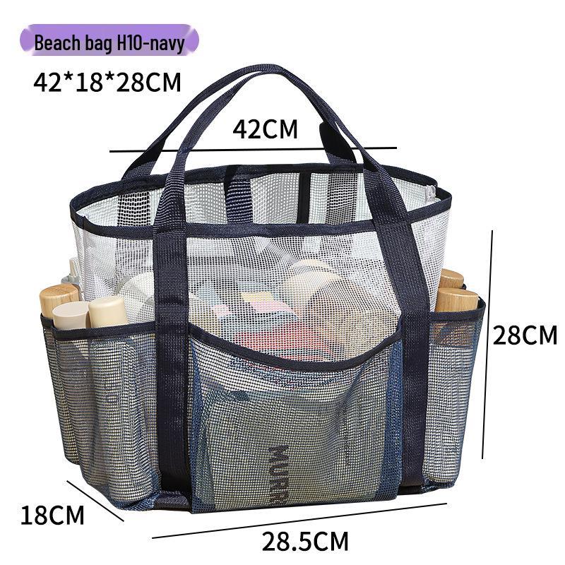 

Портативна складна сітчаста пляжна сумка - велика ємність для плавання та фітнесу