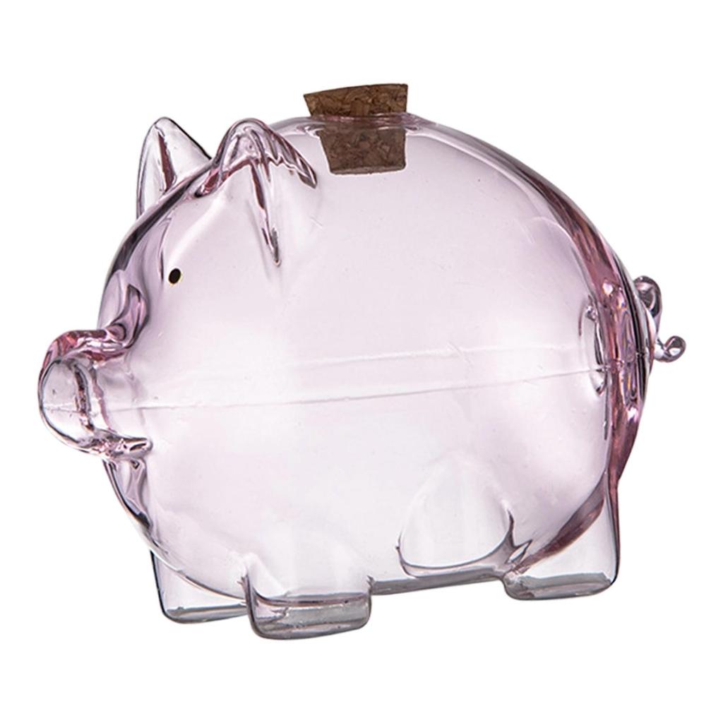 Glass Piggy Bank Borosilicate Durable Bean Storage Mini Money Saving Jar Educational Container for Children Growth