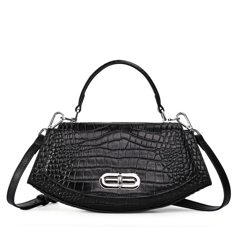 

Женская новая высококачественная сумка подмышкой с крокодиловым узором, фактурная сумка через плечо с каблуком-каблуком для матери