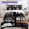 3pcs Custom Name Billie Eilish Bedding Set Duvet Cover Closure Includes 1 Duvet Cover & 2 Pillowcases for All Seasons Bedroom Decor
