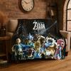 Classic Game Z-Zelda Cartoon Link Flannel Blanket Soft Warm Throw Blanket for Bedroom Living Room Bed Travel Camping Picnic