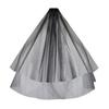 Bridal Veil Double Layer Solid Color Short Veil Party Outing Gathering Wedding Banquet Hair Accessory
