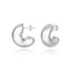 Chic C-Shaped Gold & Silver Earrings for Women - Versatile, Stylish Ear Studs with Light Luxury for European & American Styles